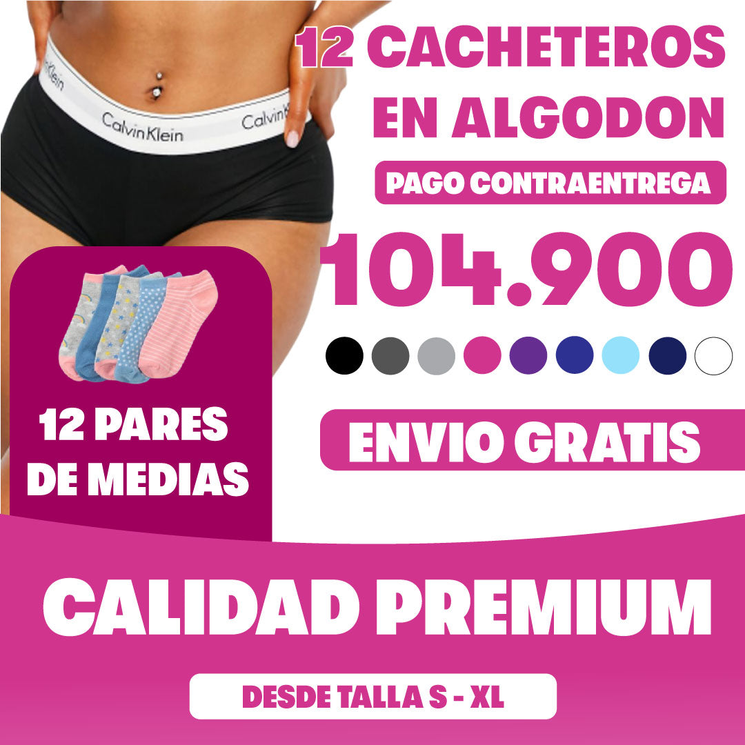 CACHETEROS CK + PARES DE MEDIAS 🎁